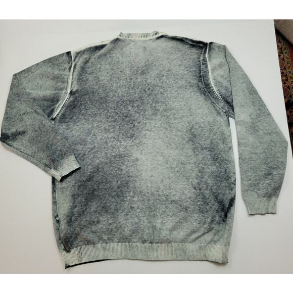 English Landry Blaque Label by Christopher Wick Gradient Gray Cardigan Men's XL - Picture 7 of 7
